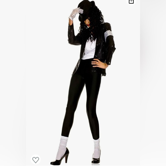 Women's Halloween Costume, The Gloved Billie Jean, Sz Small - Picture 1 of 5